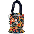 NHNXHWIA Colorful Flowers Car Trash Bag,Floral Bouquets Hanging Drawstring Car Garbage Bag,Waterproof Canvas Car Back Seat Organizer with Adjustable Buckle,for Vehicles,SUVs,Camping,Road Trips