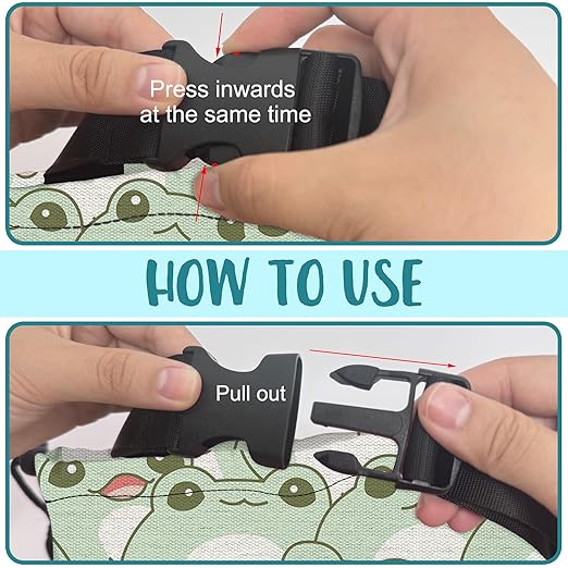 KXWQTRDD Car Garbage Bag Cute Frog Kiddie Hanging Canvas Car Trash Bag Waterproof Drawstring Car Back Seat Organizer for Car Back Front Seat Console with Adjustable Buckle