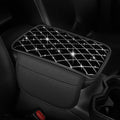 Armrest Cover with 2 Storage Bags Fit for VW/Volkswagen CC Faux Leather Car Center Console Cover with DiamondStorage Box Waterproof Arm Rest Covers(Black)