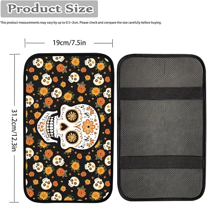 Biyejit Car Center Console Armrest Cushion Cover Pad Car Interior Decor Accessories Universal Fit for Sedan, Truck, SUV