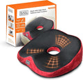 BLACK+DECKER High Back Tailbone Seat Cushion – Memory Foam Chair Cushion for Office, Car, Wheelchair & Airplane – Ergonomic, Non Slip, Breathable Mesh, Sciatic Pain Relief, Washable Cover, Purple