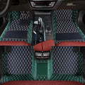 Luxury car Floor mats are for 99% of Vehicle Models,All Weather car Floor mats Provide Comprehensive Protection for Vehicles,Floor mats for car Personalized Customization! (Black-Green)