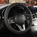 Binsheo Automative Car Steering Wheel Cover 15 inch Comfort Durability Safety Anti-Slip,Black