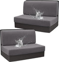 Stretch Rv Dinette Cushion Covers,Rv Couch Covers Dinette Booth Seats with 1 Backrest & 1 Bench Cover,38 in Camper Cushion Covers Dinette Table Slipcover,2 Set-Dark Gray