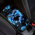 Mintutlipy Blue Glowing Dolphin Car Center Console Cover Universal Car Interior Accessories for SUV Sedans Vans Anti-Scratch Car Armrest Protector for Dogs