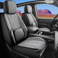 Automotive Seat Covers Universal Fit for Cars, SUV, Sedans, with Anti-Slip Breathable Faux Leather (Black & Grey, Front Seat)