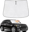 KMF Windshield Sun Shade for Audi Q5 2018-2024 with 310T Foldable Car Sun Shade,Custom Fit Sunshade for Front Window Sun Visor Protector Interiors Block UV Rays Accessories