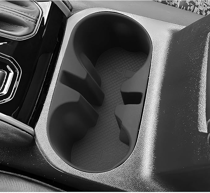 LUWU 2025 2026 Colorado Center Console Cup Holder Compatible with 2023 2024 2025 2026 Chevrolet Colorado & GMC Canyon Interior Accessories Center Console Silicone Material Cup Holder Insert