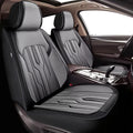 YORKNEIC Fit for Hyundai Tucson Seat Covers 2010-2025: Leather Waterproof Car Seat Covers Anti-Slip Protector 2 Front Set (2 Seats, Black&Grey)
