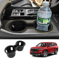 Maxzina Cup Holder Compatible with 2023-2026 Honda Pilot Car Center Console Cup Holder Silicone Insert Storage Box Interior Armrest Organizer for 2024-2026 Honda Ridgeline&Passport Accessories (Black)