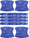kingsea 8pcs Bling Car Door Handle Protector Stickers,Crystal Rhinestone Glitter Car Door Handles Cup Scratch Protectors Decals Universal (Blue)