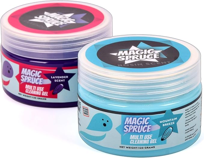 Magic Spruce Car Cleaning Gel Detailing Putty Interior Cleaner 2 Pack Car Slime Pc Laptop Computer Detail Tools Cleaning Accessories Stocking Stuffers for Men Women for Gifts for Men Women