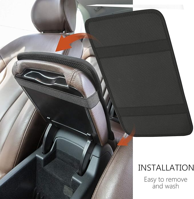 JEOCODY Christmas Snowman Console Armrest Cover Universal Fit for Most Vehicle, SUV, Truck Car Accessories