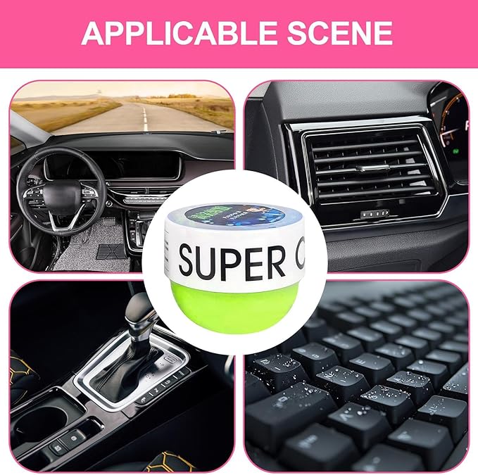 Car Cleaning Putty - Dust Cleaning Mud Auto Vent Detailing Putty | Reusable Detailing Tool Vehicle Accessories Wipes for Printers Tablet Electronics Cameras