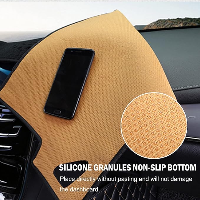 for Toyota Corolla Accessories 2019-2022 2023 2024 2025 2026 Dash Cover Dashboard Cover Mat Center Console Carpet Non-Slip Protector Sunshield Pad Custom Fit for Corolla 2020 2021, Black Trim
