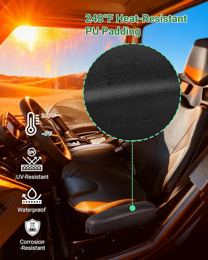 X3 Seat Cushion | PU Foam Seat Side Pad Assembly | Compatible with Can-Am Maverick X3/X3 Max/R | Protect Thighs & Butts from Sharp Edges | 248°F Heat-Resistant | Maverick X3 Accessories