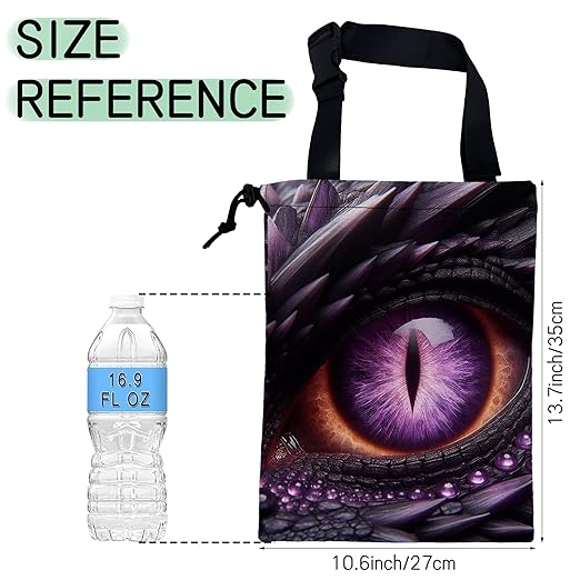 NHNXHWIA Purple Dragon Eye Car Trash Bag,Hanging Drawstring Car Garbage Bag,Waterproof Canvas Car Back Seat Organizer with Adjustable Buckle,for Vehicles,SUVs,Camping,Road Trips