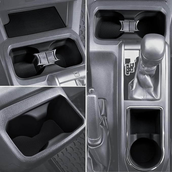 bgucar Interior Silicone Liner Insert Custom Fit for Tacoma 2016-2023, Silicone Organizer Tray for Tacoma Gen 3rd Crew Cab only - Fully Covered - for Tacoma Accessories