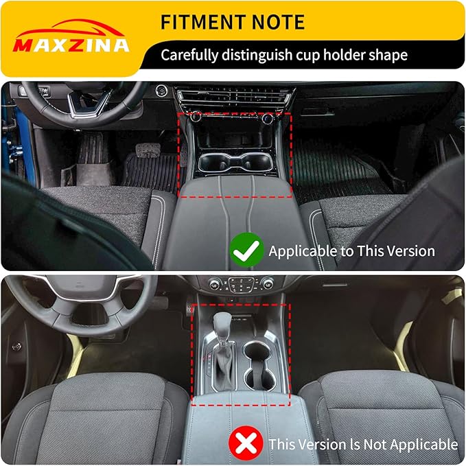 Maxzina Cup Holder Compatible with 2024 2025 Chevrolet Traverse (Not for Limited) Insert Center Console Cup Holder Soft Silicone Black Bottle Holder Interior Decoration 2024 Chevy Traverse Accessories