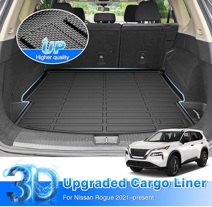 Cartist Floor Mats & Cargo Liner Custom Fit for Nissan Rogue 2021-2025 2026 (NOT for Rogue Sport) Accessories All Weather Cargo Liners Carpet Protection TPE Odorless