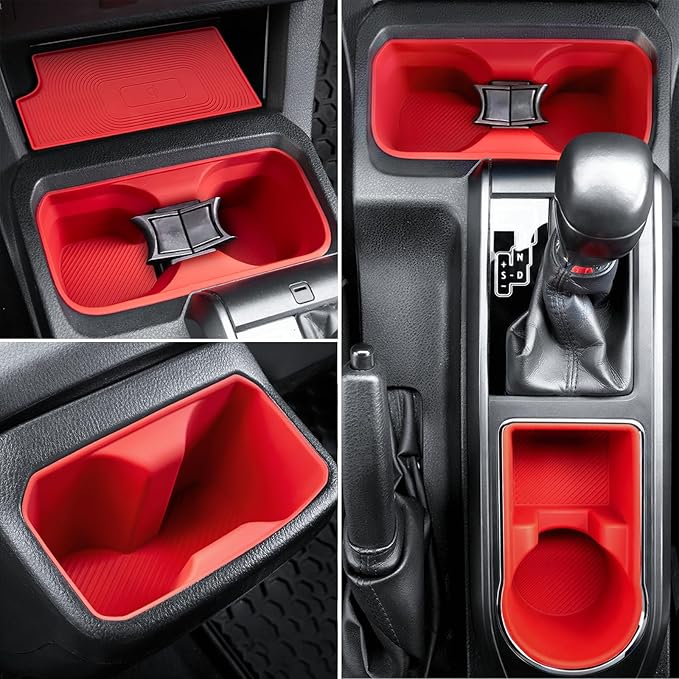 bgucar Interior Silicone Liner Insert Custom Fit for Tacoma 2016-2023, Silicone Organizer Tray for Tacoma Gen 3rd Crew Cab only - Fully Covered - for Tacoma Accessories