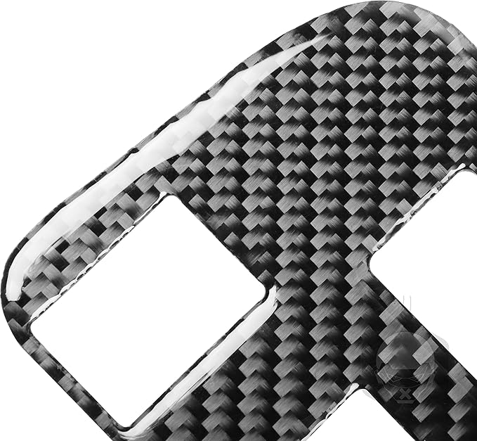 NVCNX Real Premium Carbon Fiber for Chrysler 300 Accessories 2015-2023 2016 2017 2018 2019 2020 2021 2022 S/C/Limited/Touring Car Rear USB Charging Port Panel Cover Interior Trim 2PCs, for 3 Buttons
