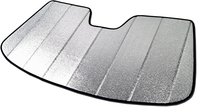 Custom Fit Car Sun Shade Windshield | Sun Visor | Car Window Shades | Fold Up Front Sunshade Visor | Compatible with BMW X3 2003-2010 | CFS-031-S | Silver & Grey 1-pc Set