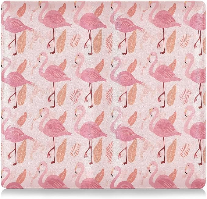 ALAZA Flamingo Leaves Pattern Car Registration and Insurance Card Holder Vehicle Glove Box Car Organizer Driver License Documents Holder Waller Case Organizers
