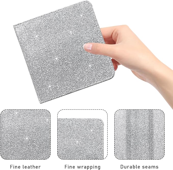 Ziciner Car Registration and Insurance Holder, Auto Card Document Glove Box Organizer with Magnetic Closure, Universal Vehicle Interior Accessories for Cars SUVs (Silver-Small)