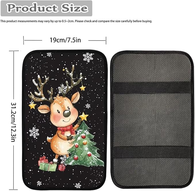 Biyejit Car Center Console Armrest Cushion Cover Pad Car Interior Decor Accessories Universal Fit for Sedan, Truck, SUV