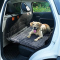 AEEISHOMEREFORM Dog Car Seat Cover for Back Seat, Plush Dog Bed Mat for Car, Fit for Backseat Extenders, Travel Pet Mat, Nonslip Soft Pet Pad for Cars Trucks and SUVs (Dark Gray, 24.8x54 inch)