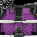 Luxury car Floor mats are for 99% of Vehicle Models,All Weather car Floor mats Provide Comprehensive Protection for Vehicles,Floor mats for car Personalized Customization! (Purple Rice)