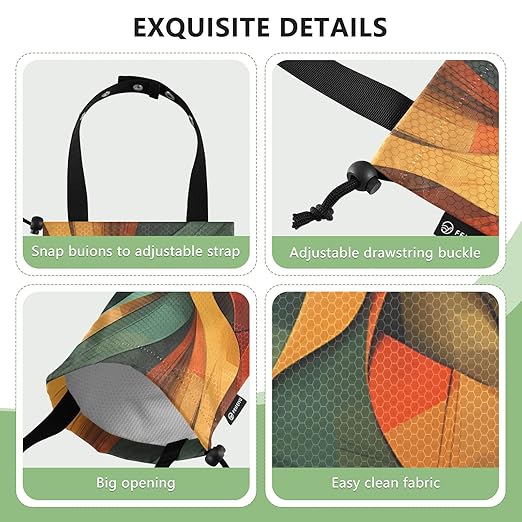 ALAZA Hanging Car Trash Bags Garbage Bag Trash Can for Back Seat Small Geometric Abstract 2 Washable Storage Bag Retractable 2 Pack