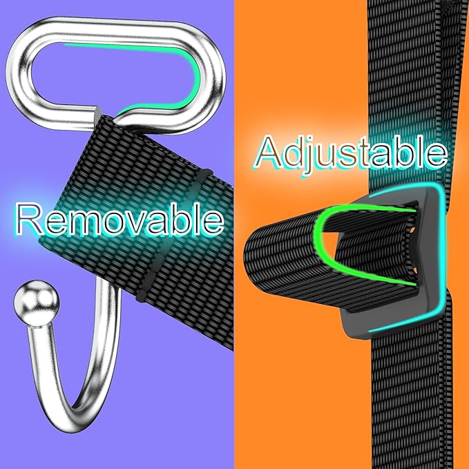 QUIDAOSO Car Headrest Hooks for Purse and Bags, Purse Holder for Car, Adjustable Back Seat Hanger, Metal Heavy Duty 100 lbs (D4)
