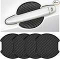 4 PCS Car Door Handle Bowl Stickers, Anti-Scratch Carbon Fiber Auto Handle Cup Protector Paint Guard, Waterproof Door Bowl Sticker Non-Marking Protective Film for Car SUV Truck (Large)
