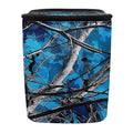 Blue Camo Hunting Car Trash Bin with Lid Car Trash Can Bags Hanging Auto Garbage Bin Storage Bag for Women Men