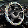 KAFEEK Boho Steering Wheel Cover for Men Women,Ethnic Style, Breathable, Anit-Slip, Car Steering Wheel Protector Cloth Bohemian Universal Fit 14.5-15 Inch