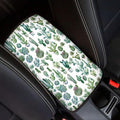Cactus Car Armrest Pad Soft Breathable Automotive Center Console Non Slip Arm Rest Protector Cover Universal Cactus Car Interior Accessories Decor Green