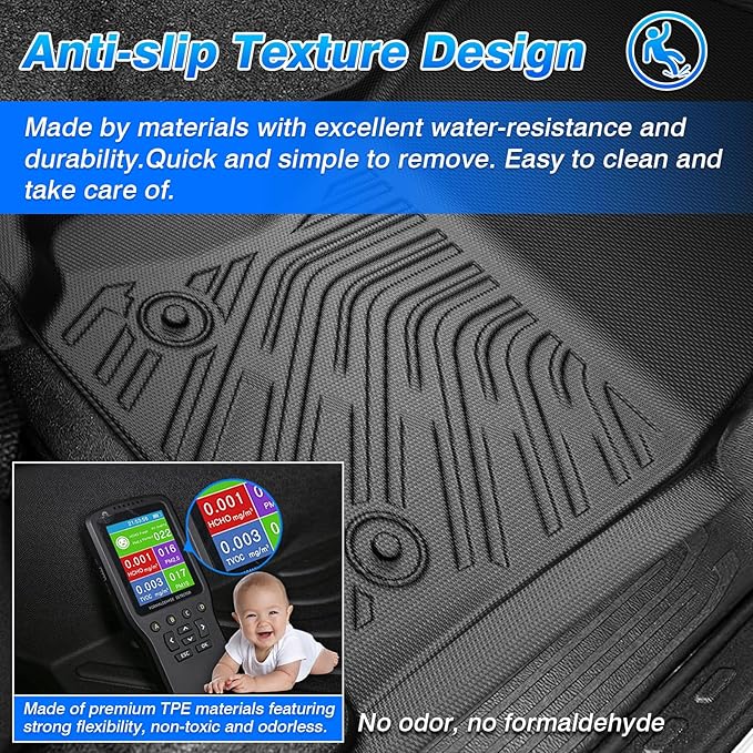 Cartist Floor Mats for Toyota 4Runner 5 Seats 2025 2026 (Not fit Hybrid/EV) All Weather Floor Mat for 4Runner Accessories 6th gen Front & Rear Car Mats Heavy Duty TPE Carpet Protection