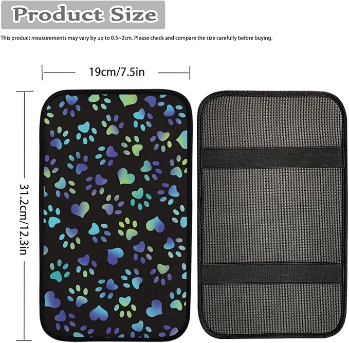 Biyejit Car Center Console Armrest Cushion Cover Pad Car Interior Decor Accessories Universal Fit for Sedan, Truck, SUV