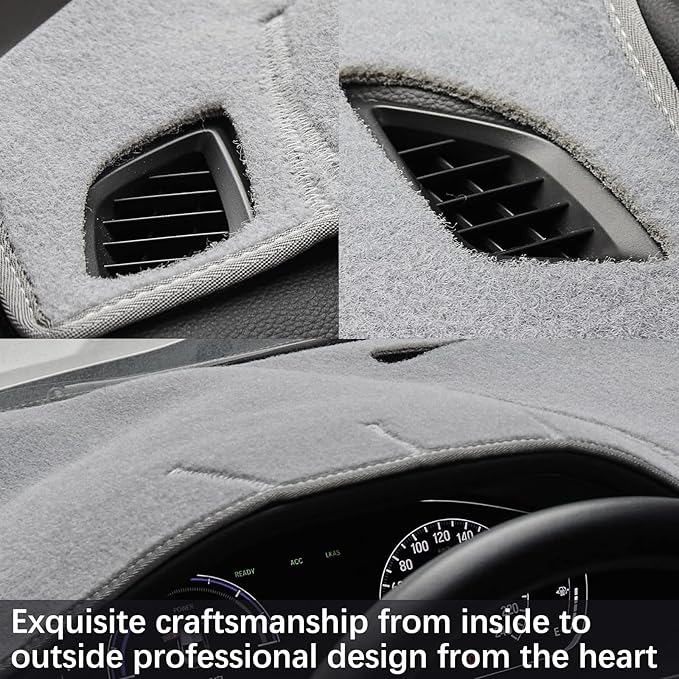 Dashboard Dash Cover Mat Carpet Compatible with 2007-2011 Toyota Camry(Grey)
