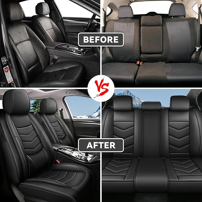 Car Seat Covers Fit for Chevy Trax 2015-2025, Side Airbag Compatibility, 3D Lumbar Support and Seamless Fit, Easy to Clean Sports Seat CoverFull Set, Black