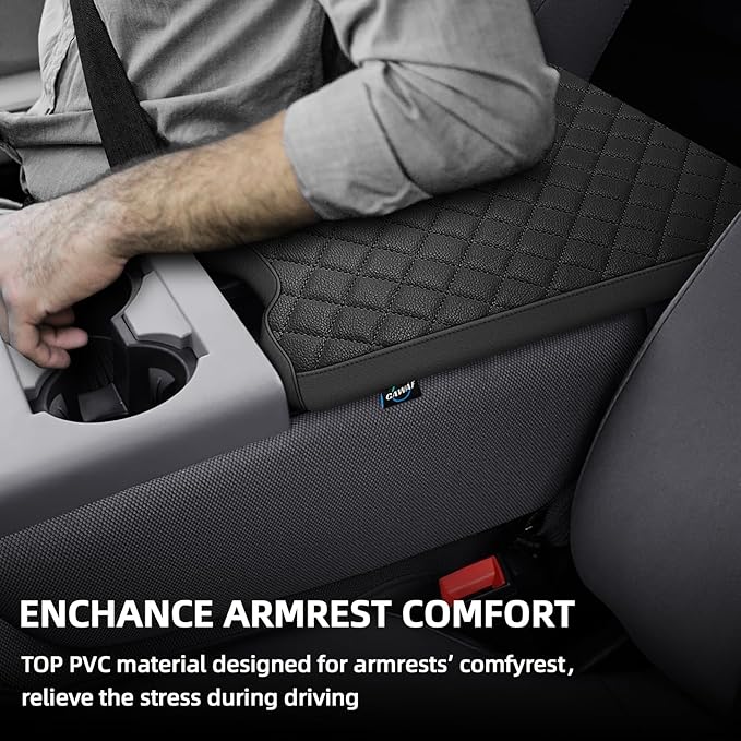 Center Console Cover Compatible with Ford F150 2015-2025,2017-2025 F250 F350 F450 with 40/20/40 Jump Seat Armrest Accessories, Leather Armrest Cover Protector (Jump Seat Console Only)