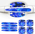 8 Pcs Car Door Handle Sticker, 3D Honeycomb Pattern Car Door Cup Protector, Universal Anti Scratches Auto Doors Handle Protective Film (Royal Blue)