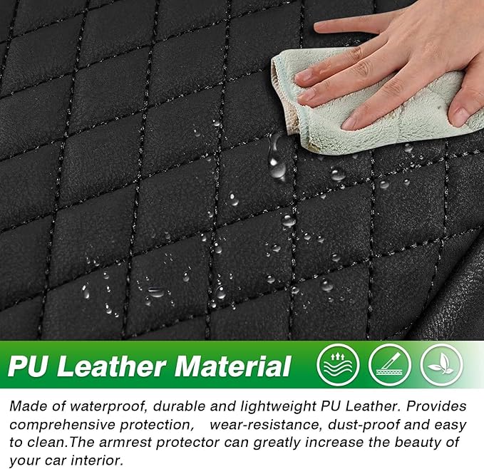 Shademax Center Console Cover Toyota RAV4 2019-2024 2025 Armrest Cover Cushion Pad for Toyota RAV4 Accessories PU Leather Armrest Seat Box Protector with Pockets Storage Bag