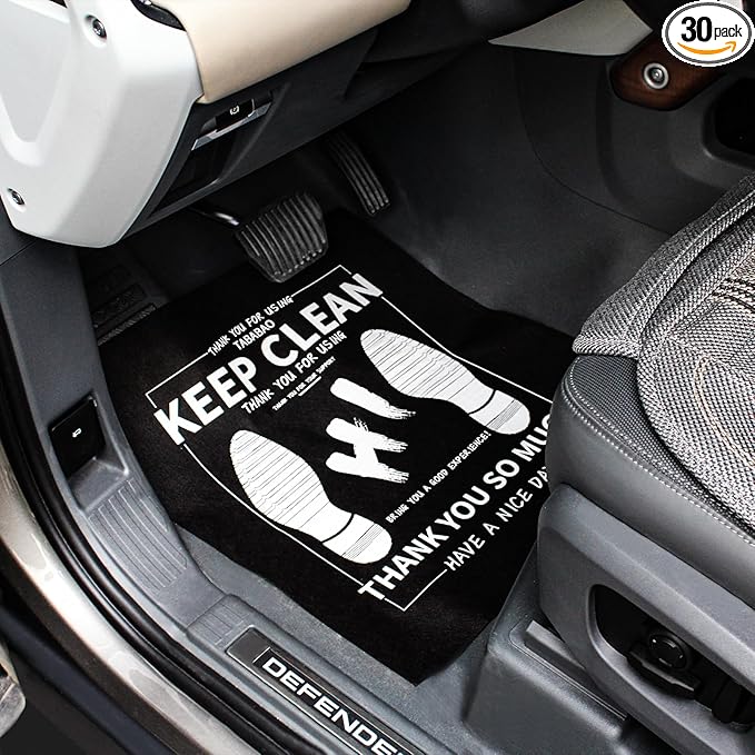 Disposable Car Floor Mats, Automotive Floor Mats Carpets Protector Cover, Universal Fit Auto Floor Mats, Protective Front Rear Floor Mat for Cars Details Vehicles Truck SUV, 18 x 20 inch (30pcs)