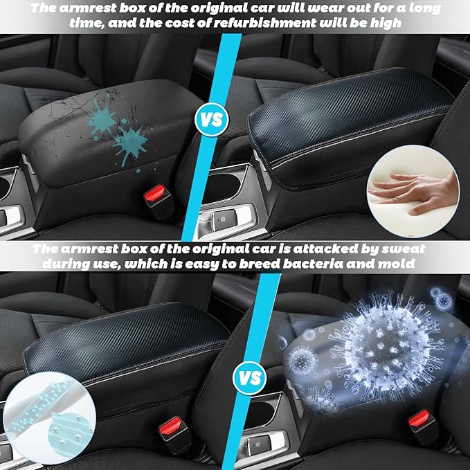 SHAOHAO for 2024 2025 Subaru Ascent Car Armrest Cover for 2019-2023 2024 2025 Subaru Ascent Accessories Center Console Cover Ascent 2023 2024 2025 Arm Rest Console Lid Protector Cushion Cover Pad