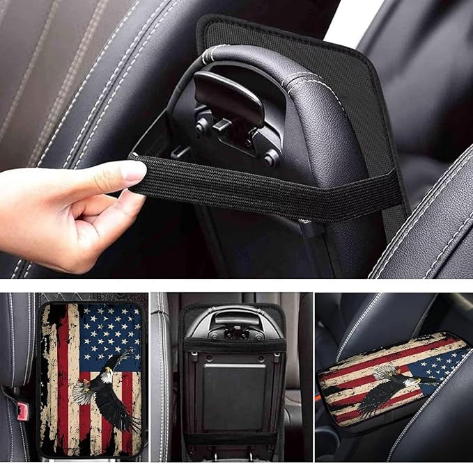 Biyejit Car Center Console Armrest Cushion Cover Pad Car Interior Decor Accessories Universal Fit for Sedan, Truck, SUV