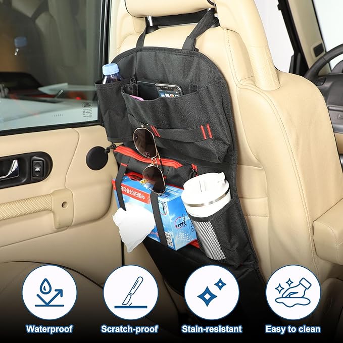 Car Back Seat Organizer Compatible with Land Rover Discovery 2 1998-2003,Oxford Cloth Multi-functional Backseat Storage Bag Pocket Car Interior Accessories