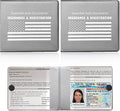 Ziciner Car Registration Insurance Holder, 2Pack Essential Auto Card Document Glove Box Organizer with Touch Fastener, Vehicle Interior Accessories Perfect for Most Car, Truck, SUV (Gray/White Flag)